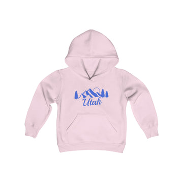 Retro Utah Youth Hoodie - Mountain Utah Kids Sweatshirt, Cute Utah Children's Pullover - 0