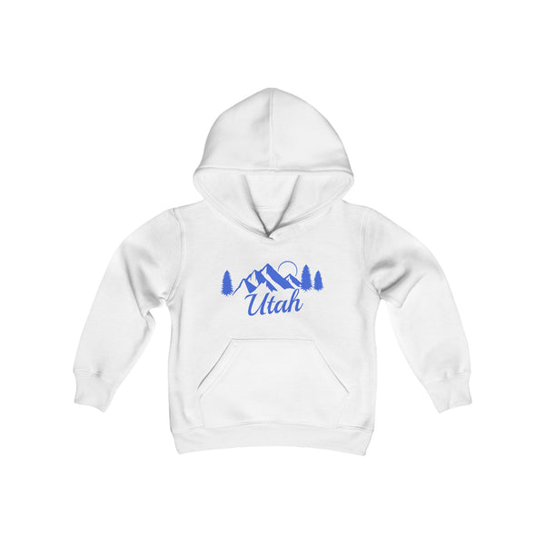 Retro Utah Youth Hoodie - Mountain Utah Kids Sweatshirt, Cute Utah Children's Pullover