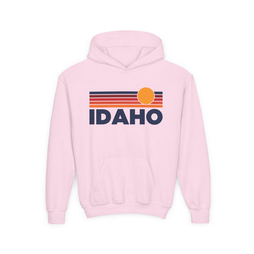 Buy light-pink Idaho Youth Hoodie - Kids Idaho Hooded Sweatshirt