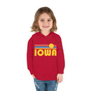 Iowa Toddler Hoodie - Retro Sunrise Unisex Iowa Toddler Sweatshirt-17