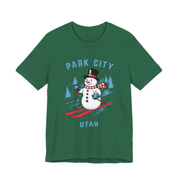 Park City, Utah T Shirt - Ski Snowman Graphic Tee