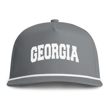 Buy granite Georgia Embroidered Rope Hat - Vintage Sunwashed Rope Cap, Comfort Colors
