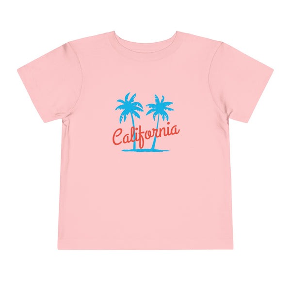 California Toddler T-Shirt - Retro Palm Tree Unisex Toddler California Shirt