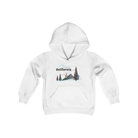 Retro California Youth Hoodie - Mountain California Kids Sweatshirt, Cute California Children's Pullover