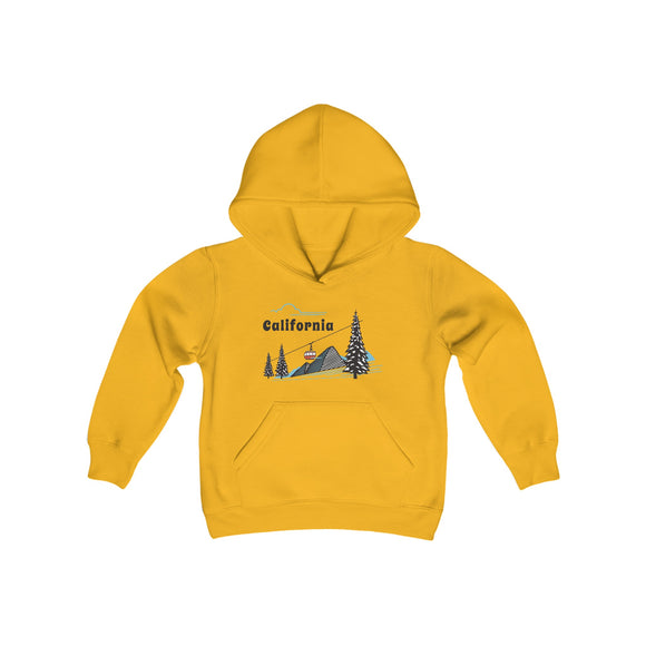 Retro California Youth Hoodie - Mountain California Kids Sweatshirt, Cute California Children's Pullover