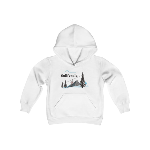 Retro California Youth Hoodie - Mountain California Kids Sweatshirt, Cute California Children's Pullover