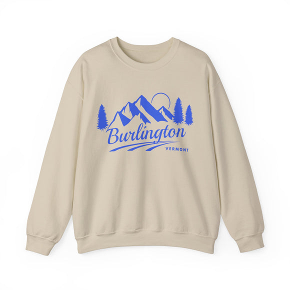 Burlington, Vermont Sweatshirt - Unisex Mountain Burlington Sweatshirt