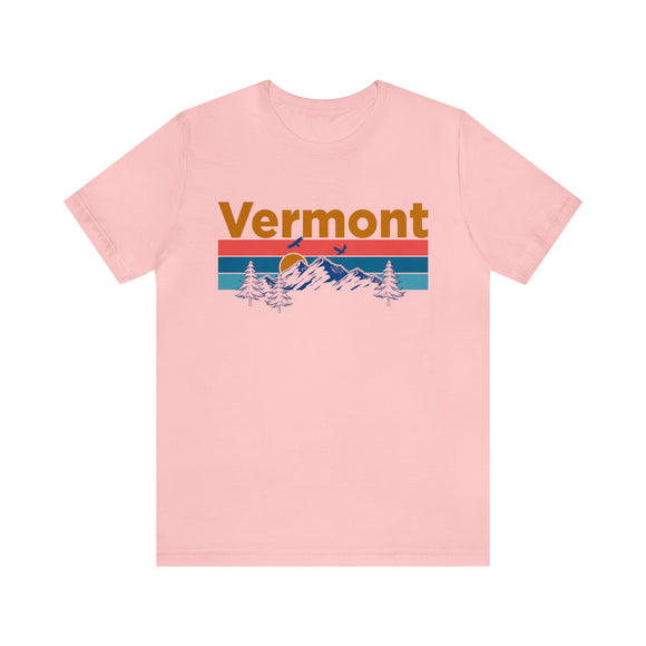 Vermont T-Shirt - Mountain Sunset Unisex Vermont Shirt