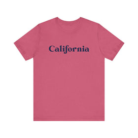 Buy heather-raspberry California Graphic Tee, Casual T-Shirt, Vintage Style Shirt