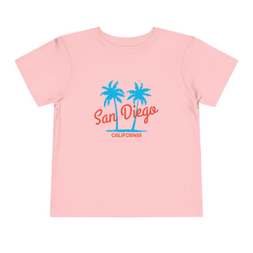 Buy pink San Diego, California Toddler T-Shirt - Retro Palm Tree Toddler San Diego Shirt