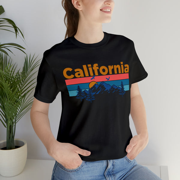 California T-Shirt - Mountain Sunset Unisex California Shirt