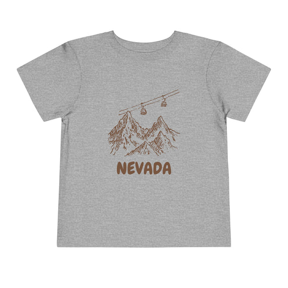 Nevada Toddler T-Shirt — Vintage Gondola Ski Mountain Tee