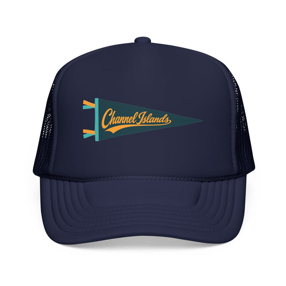 Channel Islands National Park Pennant Trucker Hat — Vintage Foam Mesh Cap