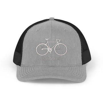 Buy heather-grey-black California Snapback Trucker Cap - Embroidered California Hat