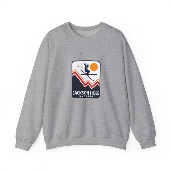 Jackson Hole, Wyoming Sweatshirt - Unisex Snow Ski Jump Jackson Hole Sweatshirt