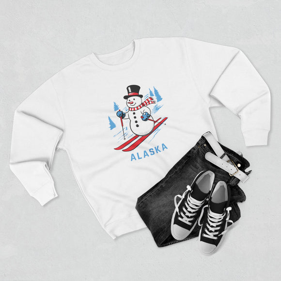 Premium Alaska Skiing Snowman Sweatshirt