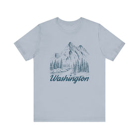 Buy light-blue Washington Graphic Tee - Mountain Illustration Washington T Shirt
