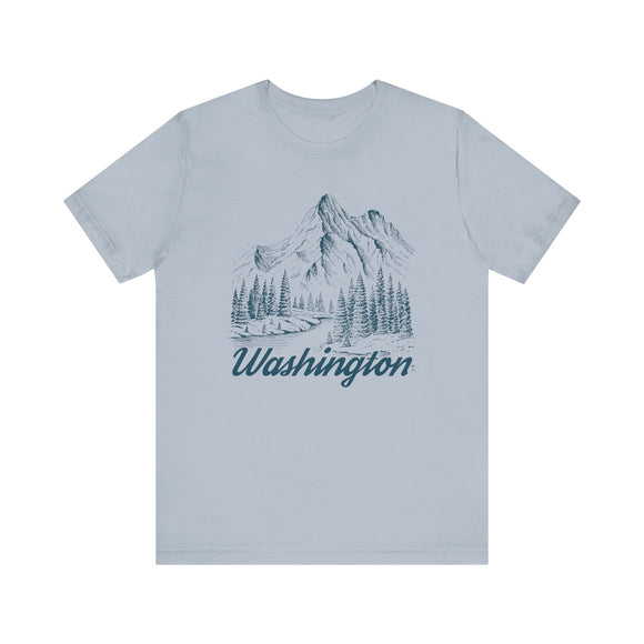 Washington Graphic Tee - Mountain Illustration Washington T Shirt
