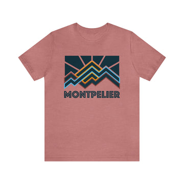 Buy heather-mauve Montpelier, Vermont T-Shirt - Retro Unisex Montpelier Shirt
