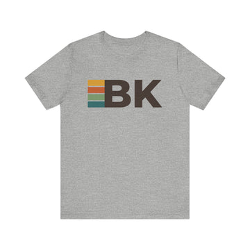 Buy athletic-heather Brooklyn, New York tee - BK t shirt retro stripes