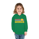 Georgia Toddler Hoodie - Retro Sunrise Unisex Georgia Toddler Sweatshirt-14
