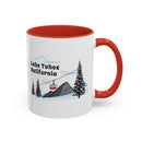 Lake Tahoe, California Retro Snow Skiing Mountain 11 oz Mug, Ski Lodge Decor Coffee Cup, Mountain Gondola  Lover Gift, Retro Skiing Mug-6