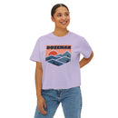 Women's Bozeman, Montana Boxy Graphic Tee - Slightly Cropped-19