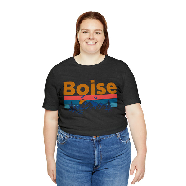 Boise, Idaho Shirt - Mountain Sunset Unisex Boise T-Shirt
