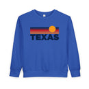 Texas Toddler Sweatshirt - Retro Sun Texas Toddler Crewneck Sweatshirt-3
