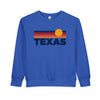 Texas Toddler Sweatshirt - Retro Sun Texas Toddler Crewneck Sweatshirt