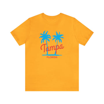 Buy gold Tampa, Florida T-Shirt - Unisex Tampa Shirt - Palm Script