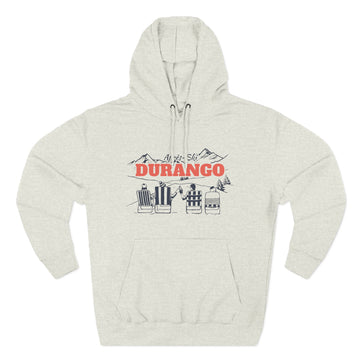 Buy oatmeal-heather Premium Durango, Colorado Après-ski Hoodie - Unisex Sweatshirt