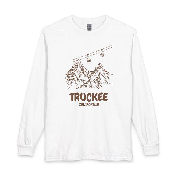 Truckee, California Long Sleeve T-Shirt - Ski Mountain Gondola