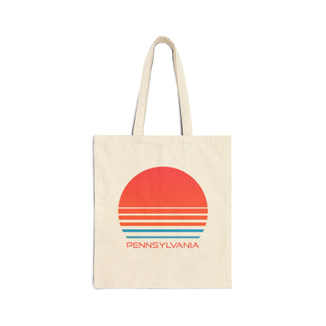Pennsylvania Cotton Canvas Pennsylvania Tote Bag - Retro 80s