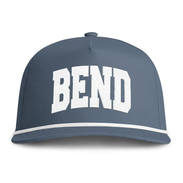 Bend, Oregon Embroidered Rope Hat - Vintage Sunwashed Rope Cap, Comfort Colors