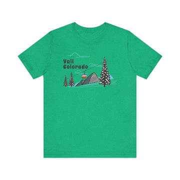 Vail, Colorado T-Shirt - Retro Ski Mountain Gondola Unisex Vail Shirt - 0