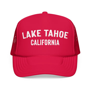 Buy red Lake Tahoe, California Trucker Hat - Lake Tahoe Cap