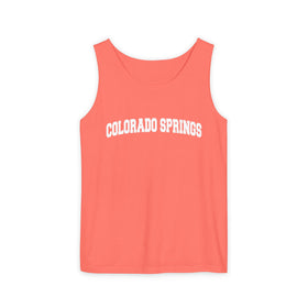 Colorado Springs, Colorado Tank Top Unisex | Comfort Colors - 100% Cotton