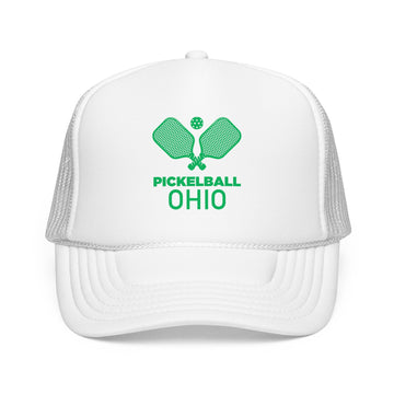 Buy white Ohio Pickleball Trucker Hat - Foam Ohio Cap