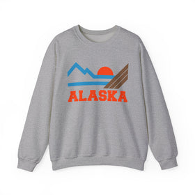 Buy sport-grey Alaska Sweatshirt - Mountain Alaska Crewneck Sweatshirt