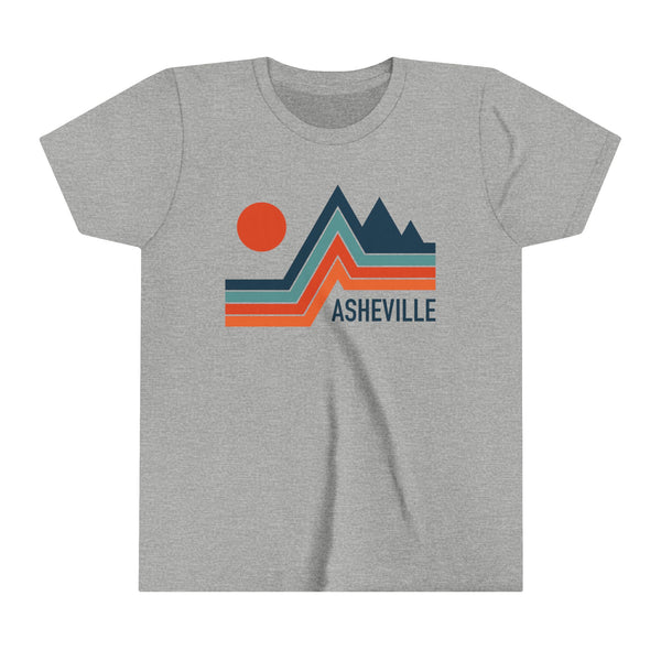 Asheville, North Carolina Youth Shirt - Retro Mountain Asheville Kid's T-Shirt