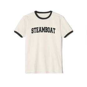 Steamboat, Colorado Cotton Ringer Graphic Tee - Unisex Steamboat T Shirt, Vintage Style Tee, Men's/Women's Tee