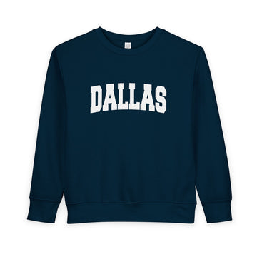 Buy navy Dallas, Texas Toddler Sweatshirt - Dallas Toddler Crewneck Sweatshirt
