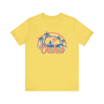 Oahu, Hawaii T-Shirt - Retro Beach Unisex Oahu Shirt - 0