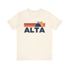 Retro Alta, Utah T-shirt, Mountain Tee, Vintage Alta Unisex Jersey Shirt, Outdoor Hiking Apparel