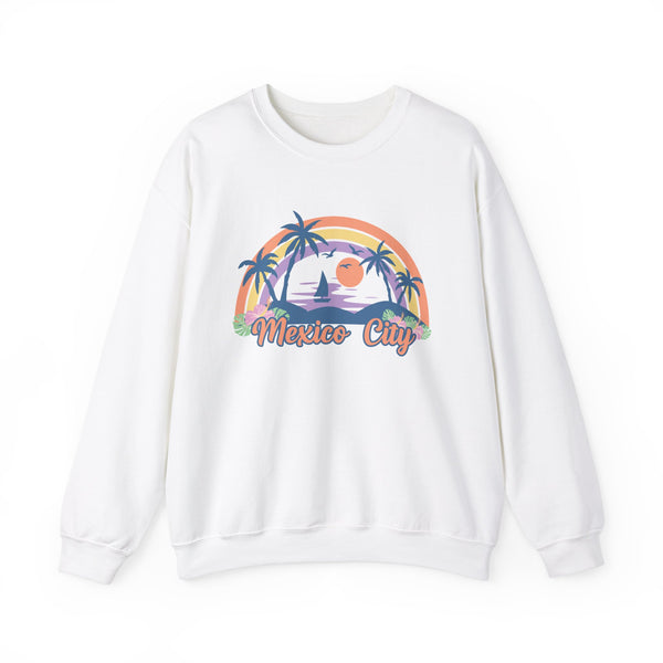 Mexico City, Mexico Sweatshirt - Unisex Retro Beach Crewneck Mexico City Sweatshirt