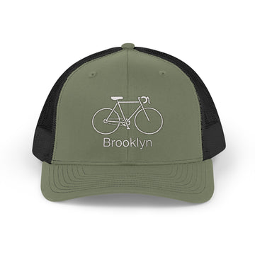 Buy loden-black Brooklyn, New York Snapback Trucker Cap - Embroidered Brooklyn Hat