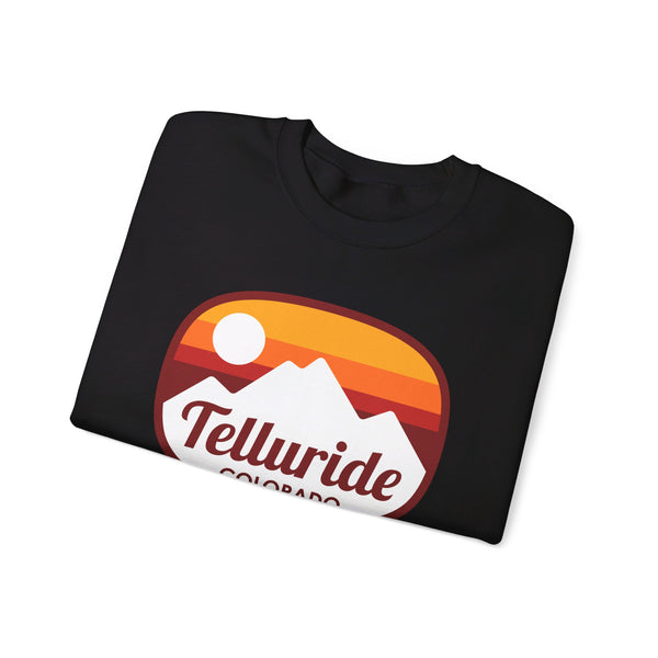 Telluride, Colorado Sweatshirt - Unisex Retro Ombre Crewneck Telluride Sweatshirt