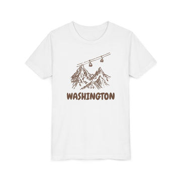 Washington Youth T-Shirt — Vintage Gondola Ski Mountain Tee - 0
