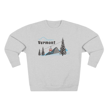 Premium Vermont Sweatshirt Unisex Crewneck, Premium Sweatshirt, Crewneck Jumper, Ski Resort Apparel - 0